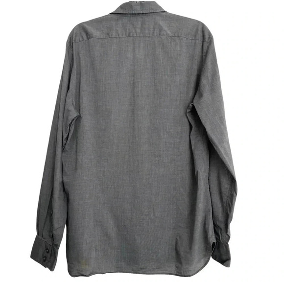 John Varvatos Collared Button Down Dress Shirt Peace Sign Hand - Picture 2 of 4